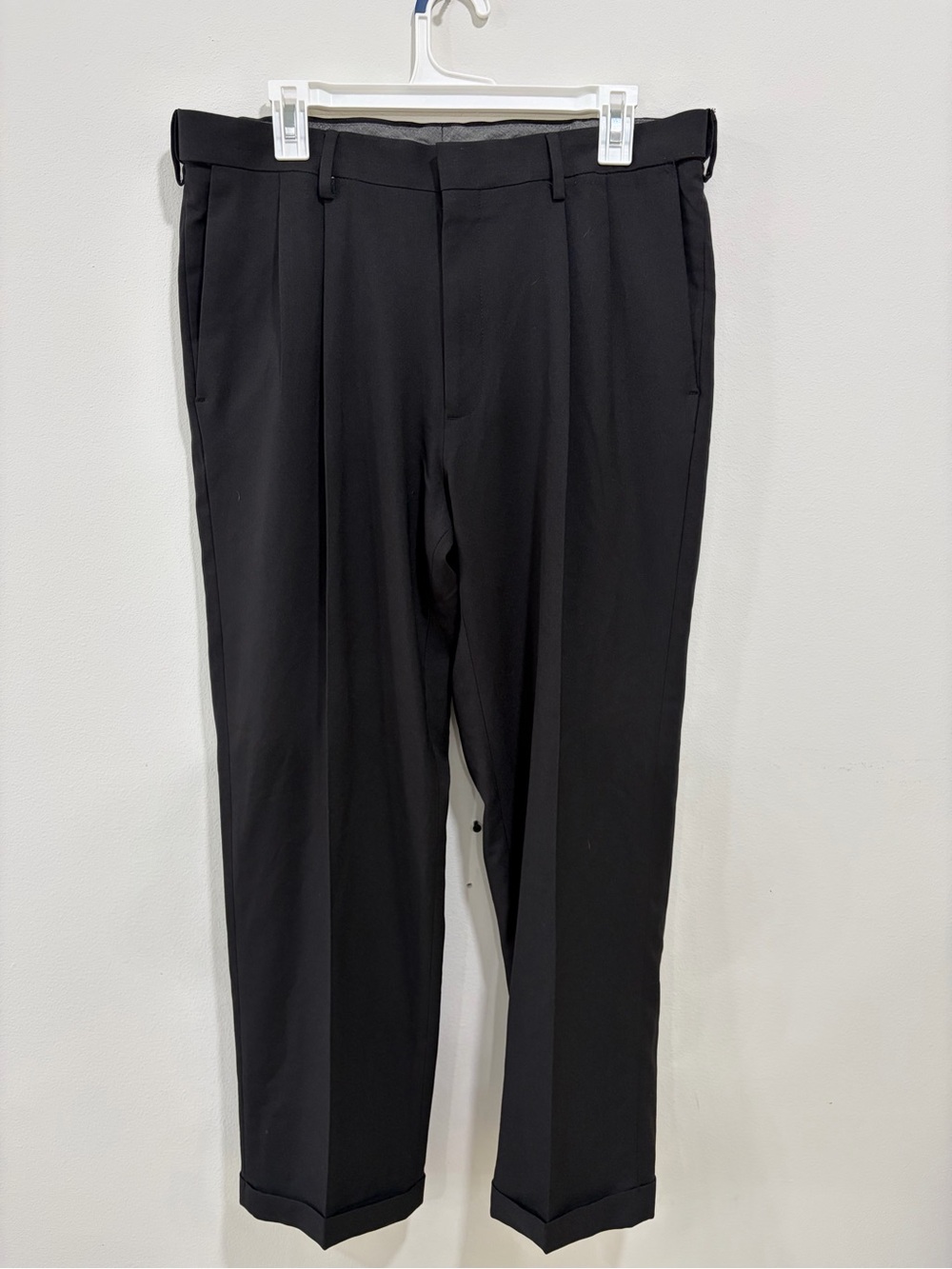 Haggar Black Men's Dress Pants - Pleated Front